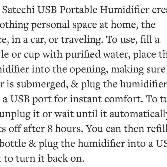 Satechi USB Portable Humidifier - Picture 10 of 15